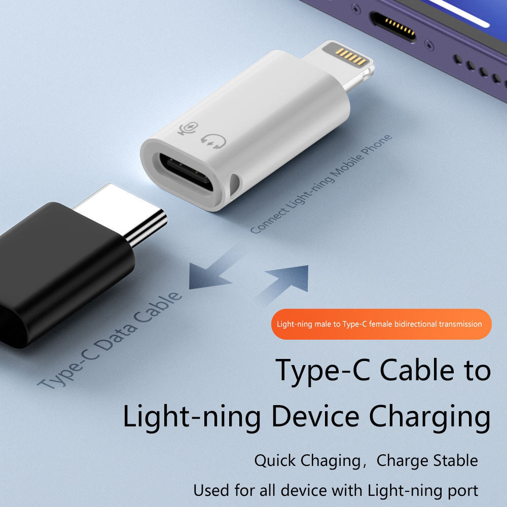 8 Pin Lightning Male to USB 3.1 Type-C Female Converter Aluminum Alloy OTG Adapter