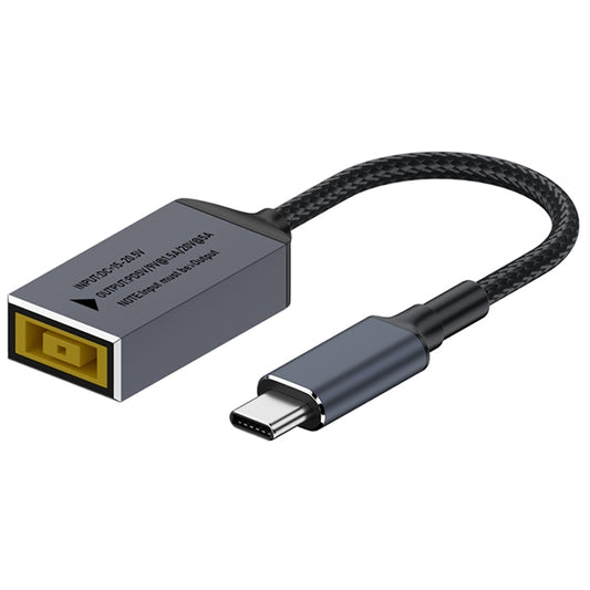 For Lenovo Laptop Big Square Female to Type-C Male 100W Power Adapter Charging Converter