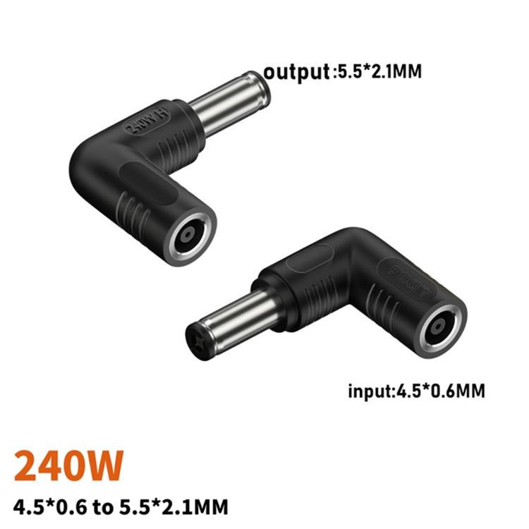 240W DC 4.5x0.6mm Female to DC 5.5x2.1mm Male Mini Converter Laptop Power Adapter