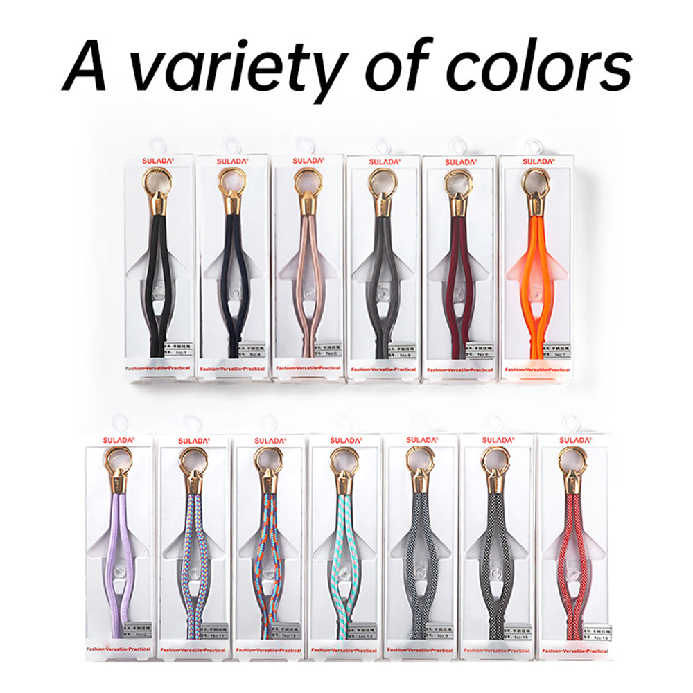Uniqkart Cell Phone Lanyard Nylon Phone Tether Safety Strap Smartphone Wrist Strap with Key Chain Holder / Patch, Short Style - 5