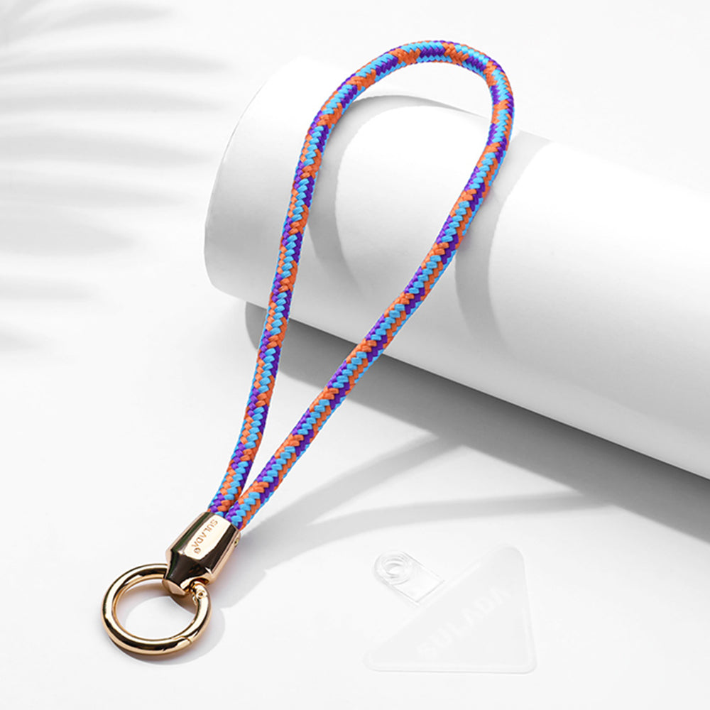 Uniqkart Cell Phone Lanyard Nylon Phone Tether Safety Strap Smartphone Wrist Strap with Key Chain Holder / Patch, Short Style - 9
