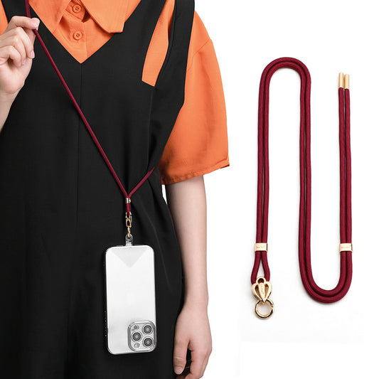 Uniqkart 80cm Universal Cell Phone Lanyard Holder Adjustable Phone Neck Shoulder Strap Rope with Key Chain Holder / Patch, Long Style - 6