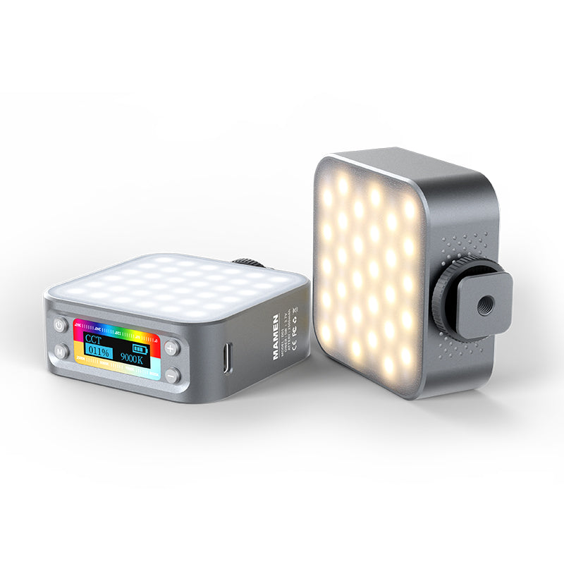 MAMEN LED-D01 Double-sided Camera Fill Light Photography Lighting 2500-9000K RGB Video Light