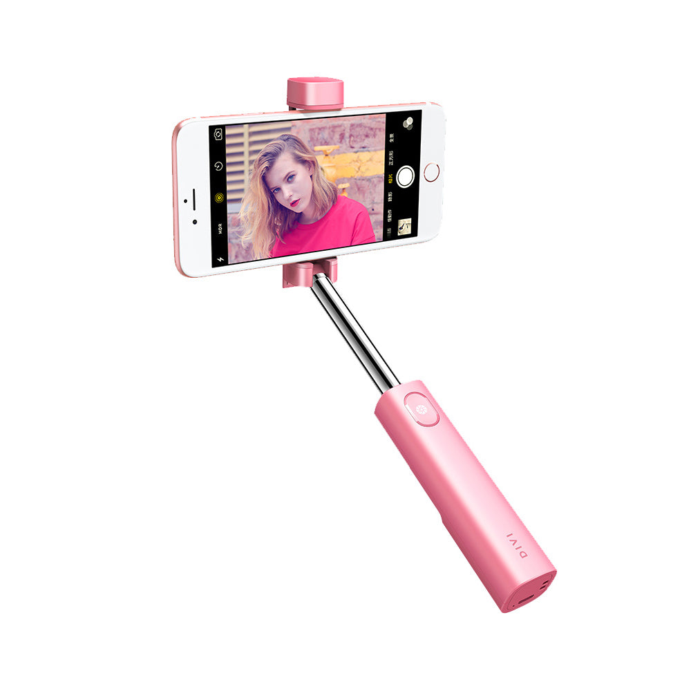 Divi Wireless Bluetooth Selfie Stick Mini Self Timer - Pink