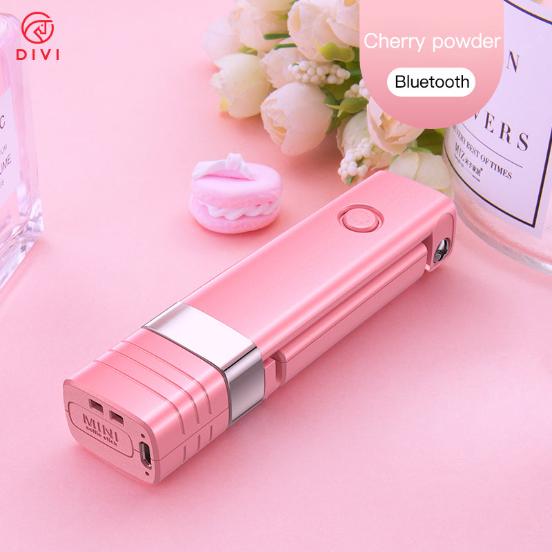Divi Wireless Bluetooth Selfie Stick Mini Self Timer - Pink