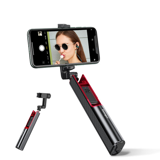Essager Telescopic Selfie Stick Tripod with Bluetooth Remote Control for iPhone Samsung Huawei - Red