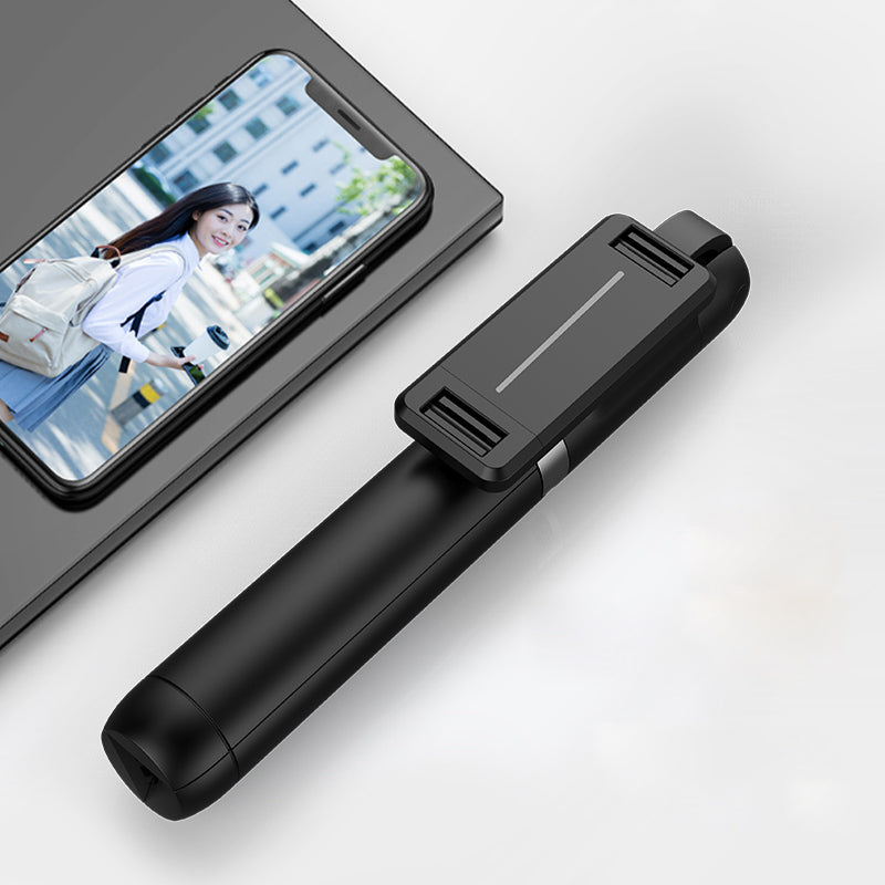 P50 Portable Bluetooth Mobile Phone Selfie Stick Monopod Rotation Extendable Tripod - Black