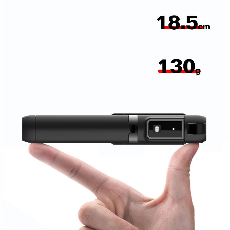 P40 360 Degree Rotation Extendable Tripod Portable Bluetooth Mobile Phone Selfie Stick Monopod - Black