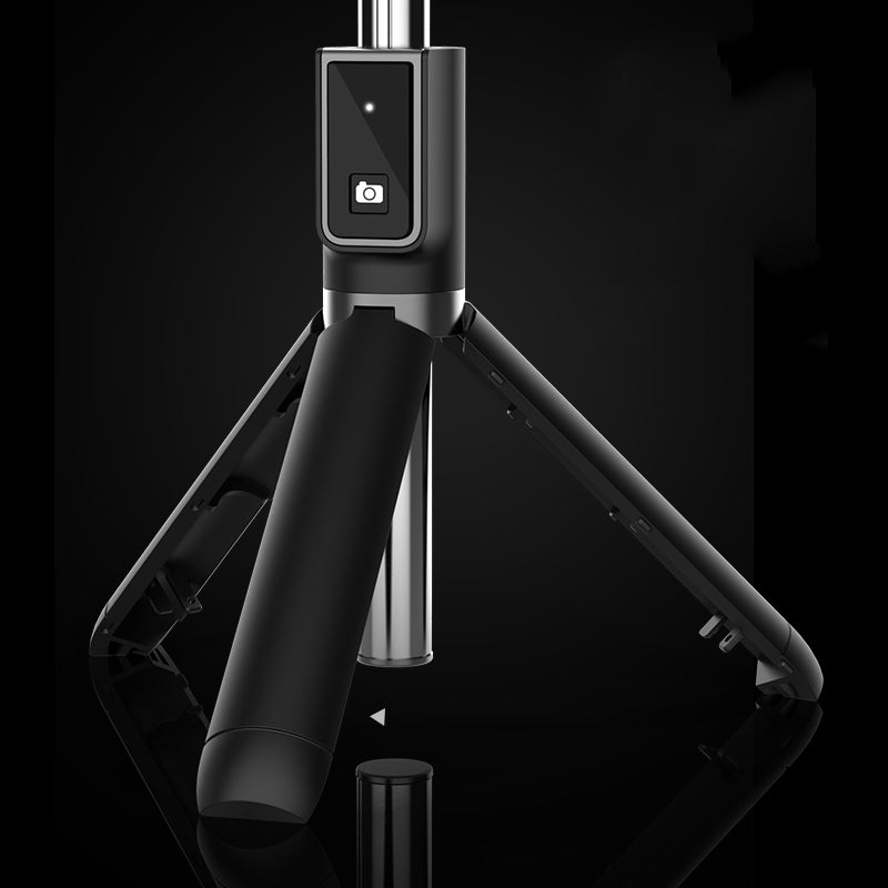 P40 360 Degree Rotation Extendable Tripod Portable Bluetooth Mobile Phone Selfie Stick Monopod - Black