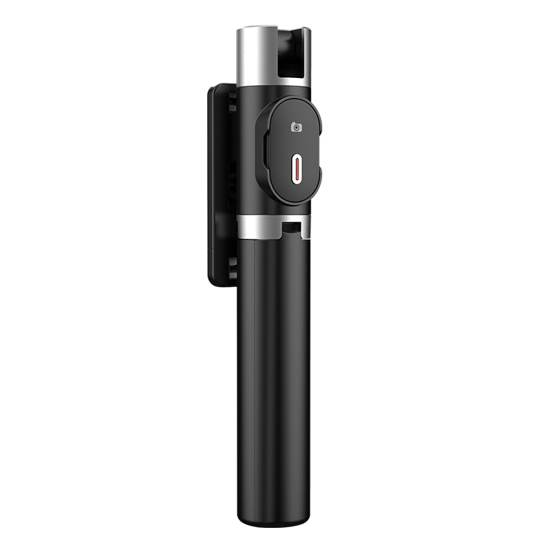 P60 Stainless Steel Retractable Bluetooth Selfie Stick Tripod - Black
