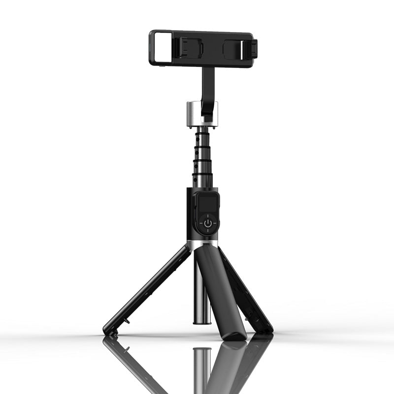 P70D Aluminum Alloy Retractable Bluetooth Selfie Stick LED Fill Light with Tripod - Black
