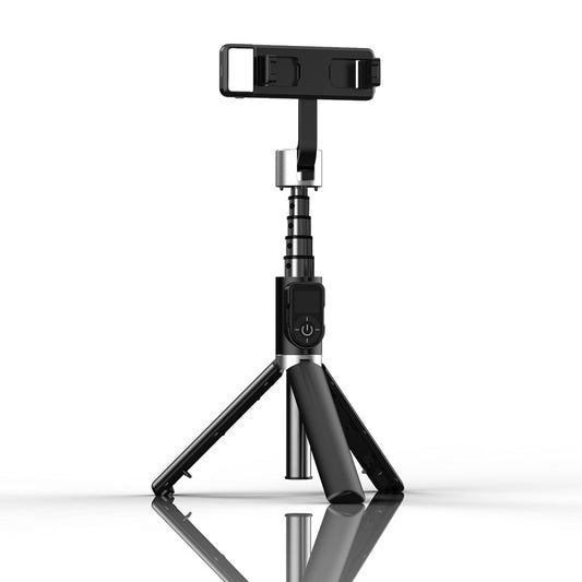 P70D Aluminum Alloy Retractable Bluetooth Selfie Stick LED Fill Light with Tripod - Black