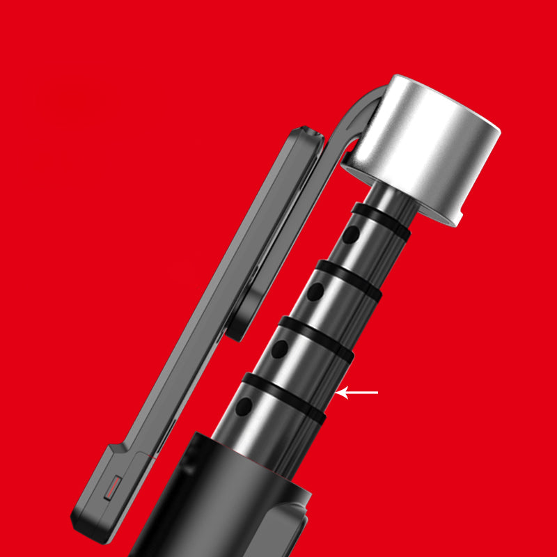 P70D Aluminum Alloy Retractable Bluetooth Selfie Stick LED Fill Light with Tripod - Black