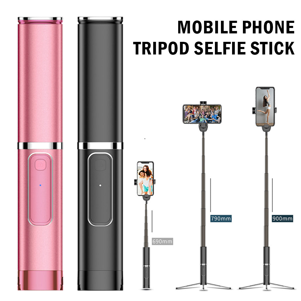H1 Portable Bluetooth Mobile Phone Selfie Stick Extendable Tripod - Black