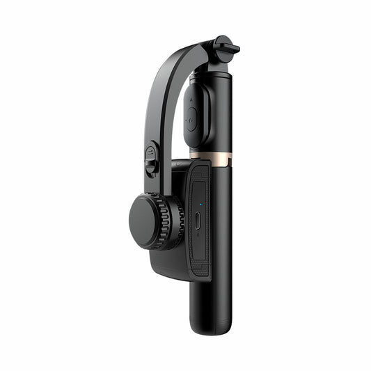 Q08 450mAh Anti-Shake 360-Degree Gimbal Tripod Bluetooth Selfie Stick Aluminum Alloy Pole - Black