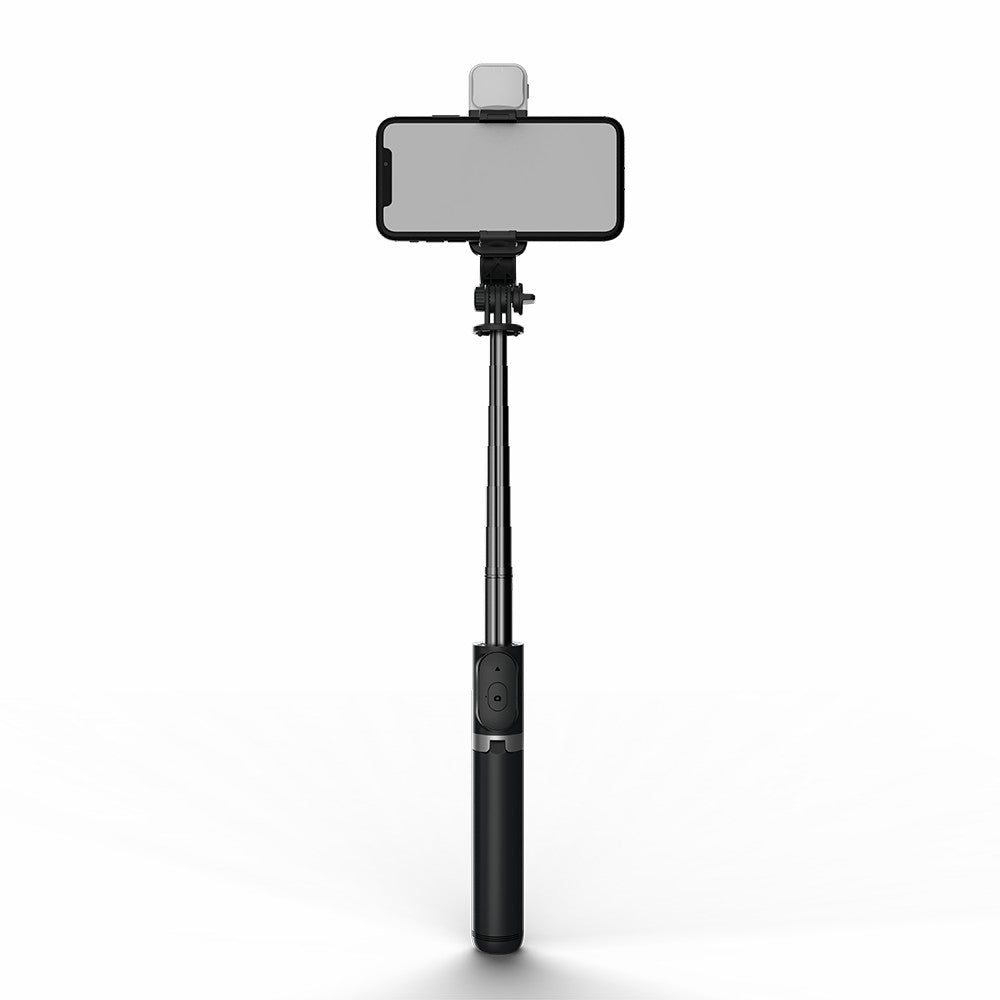 Q02s 1045mm Rod LED Light Bluetooth Tripod Selfie Stick - Black