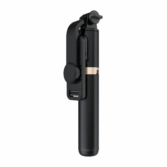 Q03 Retractable Aluminium Alloy Rod Stabilizer Tripod Bluetooth Selfie Stick - Black