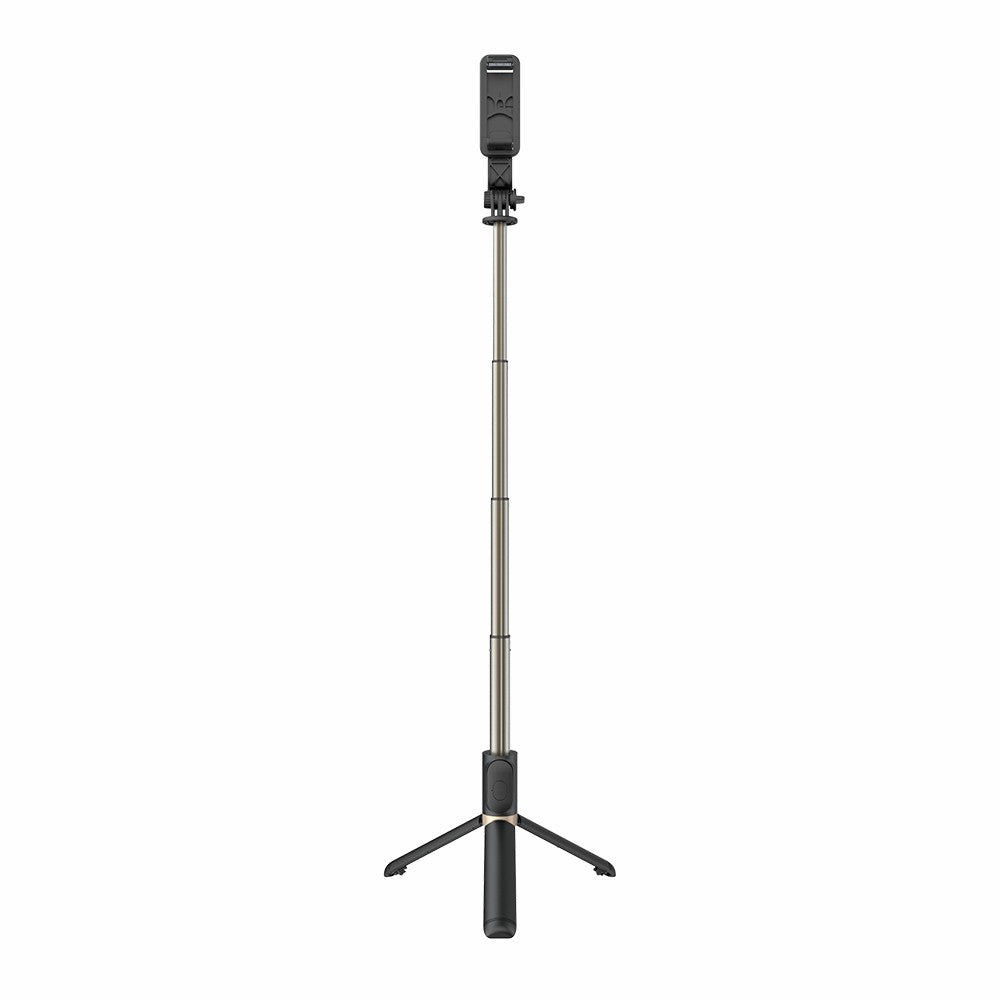 Q03 Retractable Aluminium Alloy Rod Stabilizer Tripod Bluetooth Selfie Stick - Black