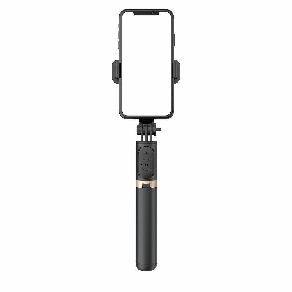 Q03 Retractable Aluminium Alloy Rod Stabilizer Tripod Bluetooth Selfie Stick - Black