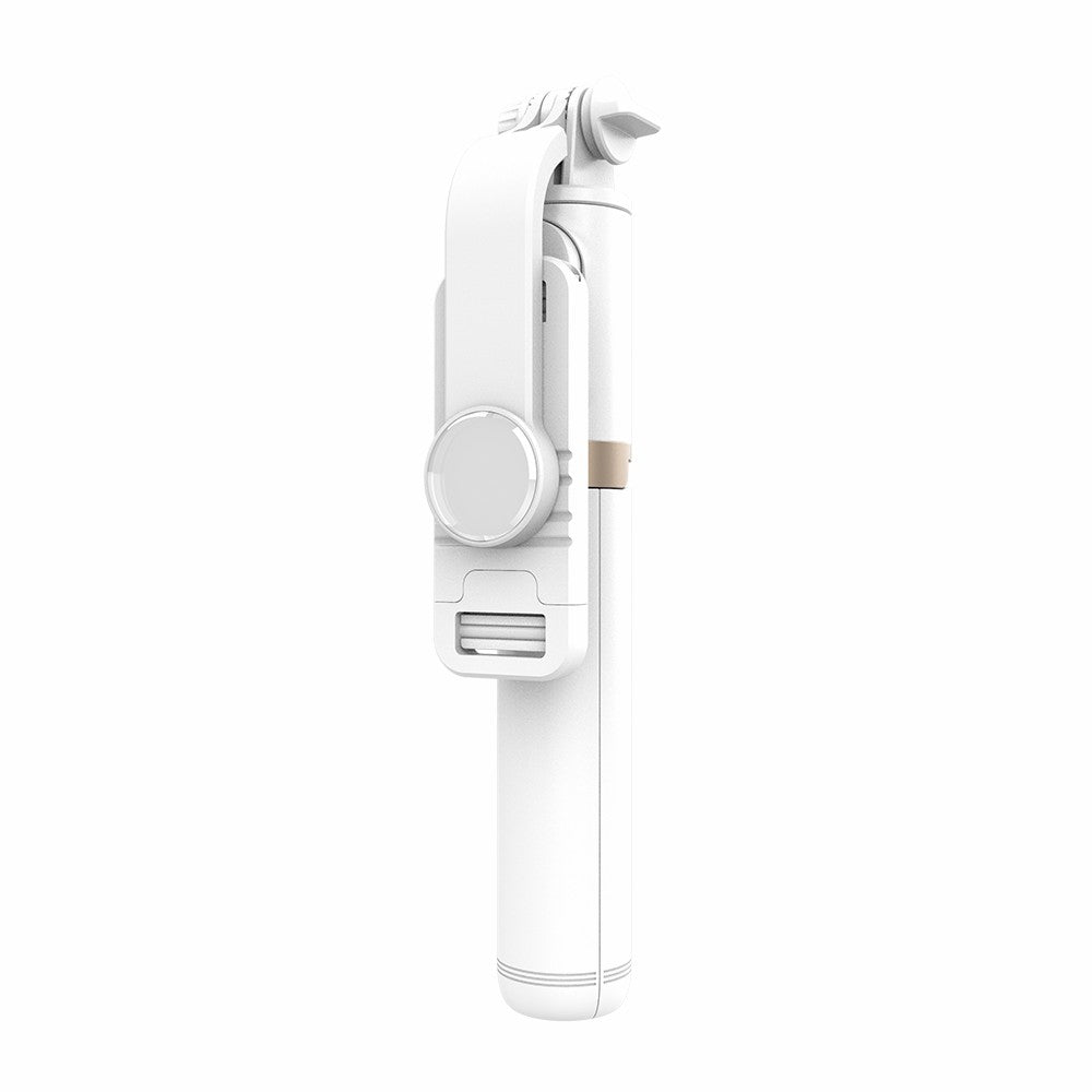 Q03 Retractable Aluminium Alloy Rod Stabilizer Tripod Bluetooth Selfie Stick - White