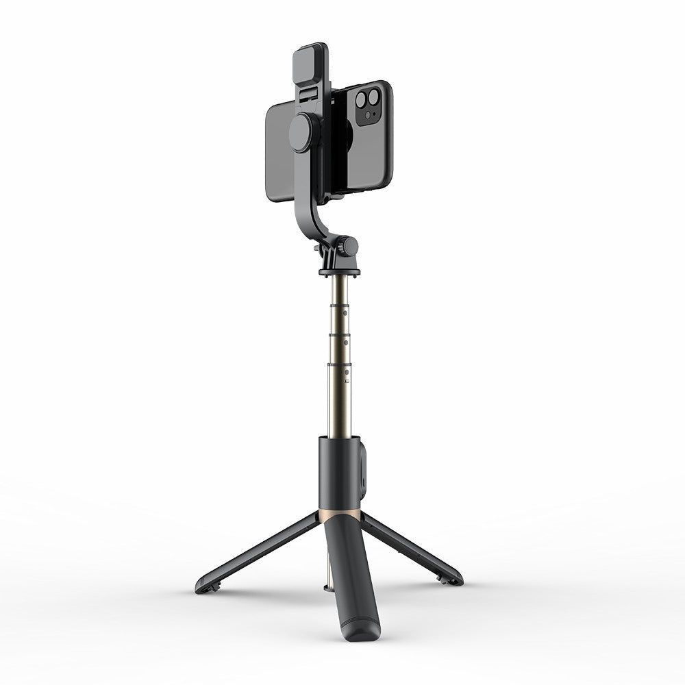 Q03s Aluminum Alloy Rod LED Beauty Fill Light Bluetooth Tripod Selfie Stick - Black