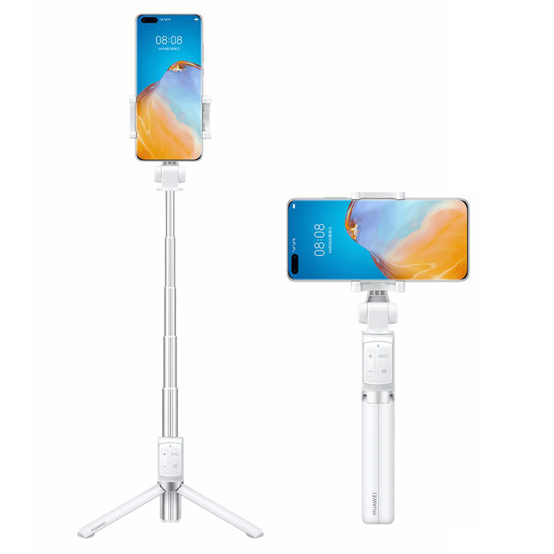HUAWEI CF15 Pro Wireless Tripod Gimbal Stabilizer Portable Selfie Stick Bluetooth Retractable Phone Stand - White
