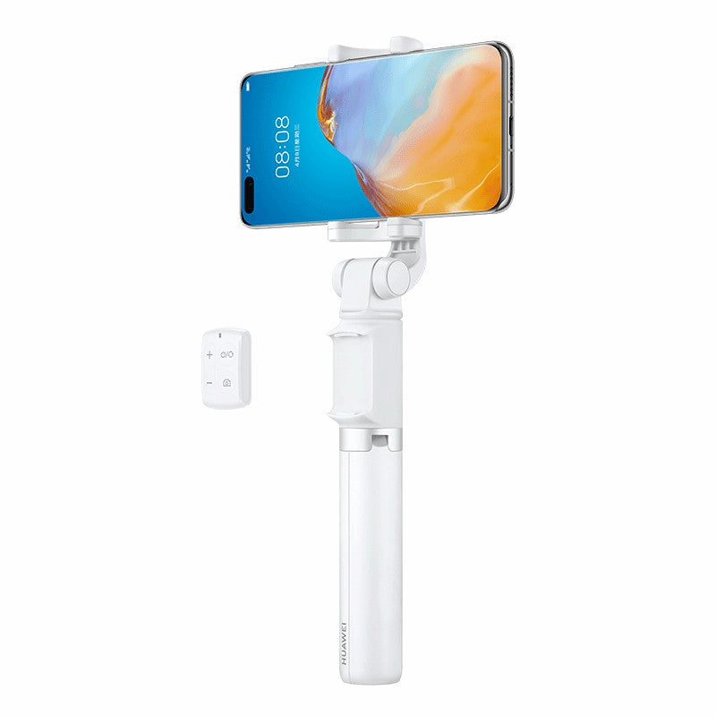 HUAWEI CF15 Pro Wireless Tripod Gimbal Stabilizer Portable Selfie Stick Bluetooth Retractable Phone Stand - White