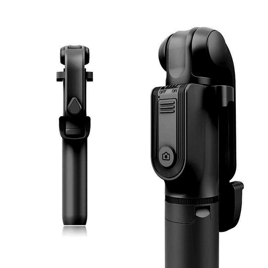 WONEW BR21 Anti-shake Tripod Bluetooth Selfie Stick - Black