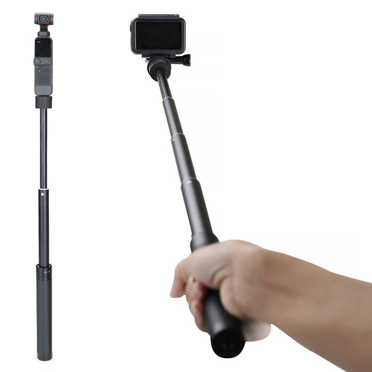 RCSTQ Four-section Scalable Aluminum Alloy Selfie Stick Extension Rod for Osmo Pocket 1/2