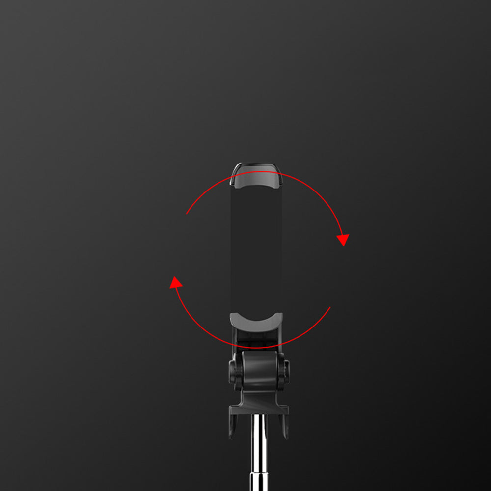 XT09 Bluetooth Remote Control 360 Degree Rotation Extendable Selfie Stick Tripod - Black