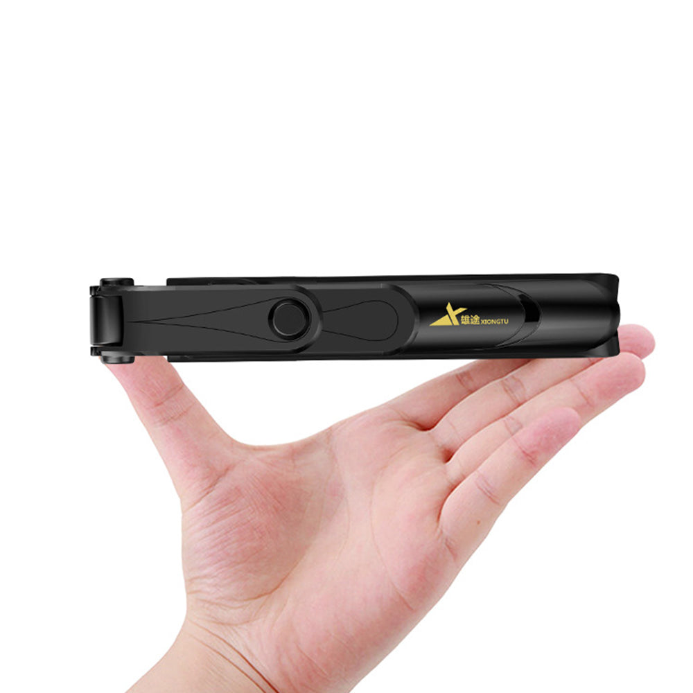 XT09 Bluetooth Remote Control 360 Degree Rotation Extendable Selfie Stick Tripod - Black