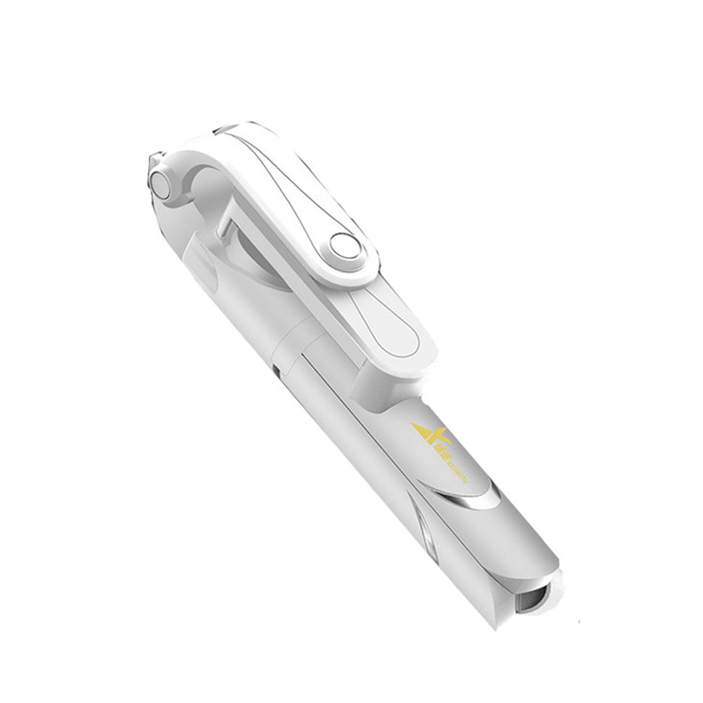 XT09 Bluetooth Remote Control 360 Degree Rotation Extendable Selfie Stick Tripod - White