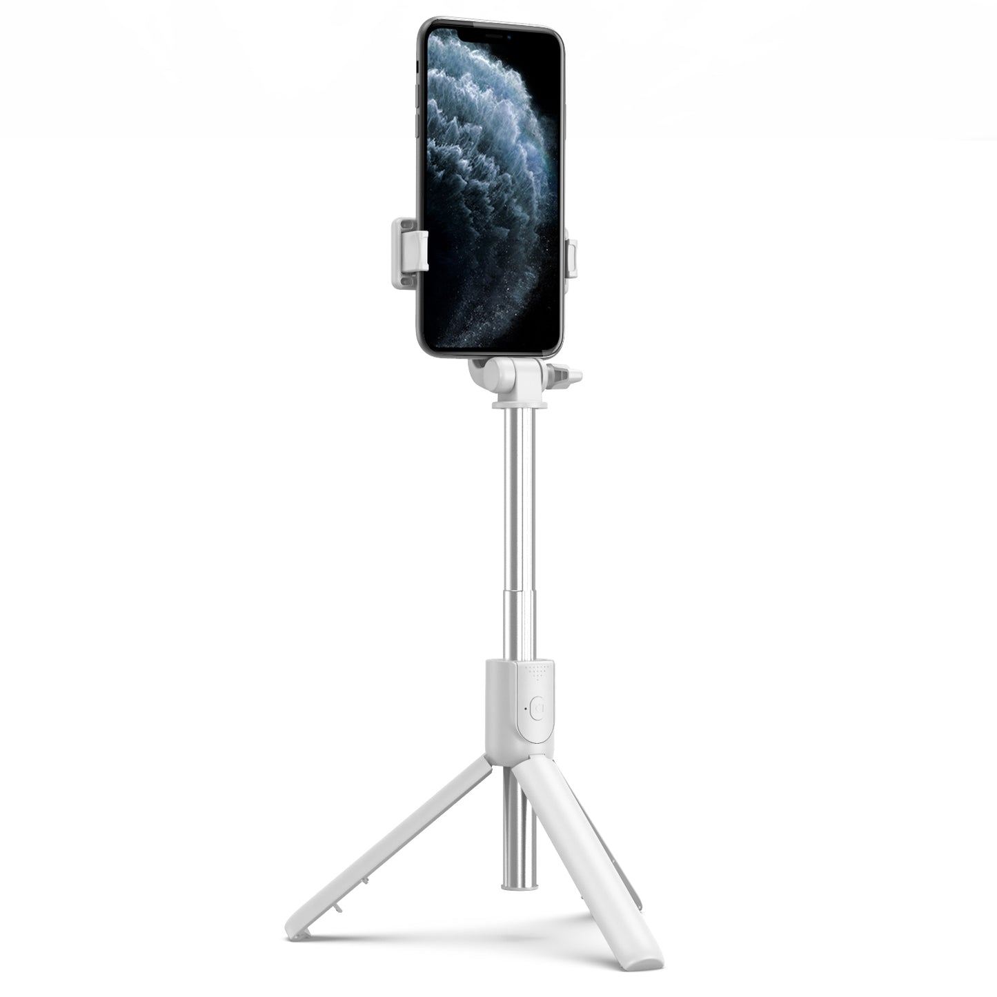 R1 Mobile Bluetooth Selfie Stick Tripod Remote Control Telescopic Rod Live Streaming Bracket - White