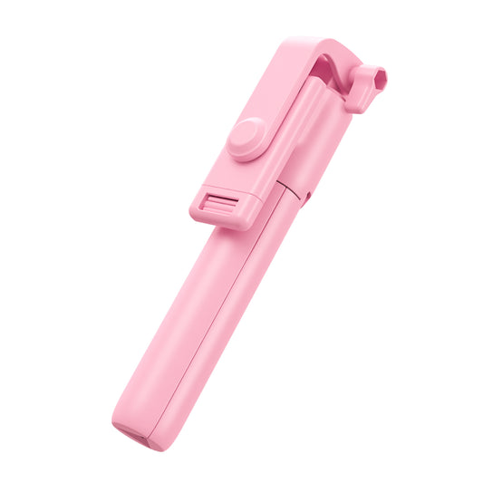 R1 Mobile Bluetooth Selfie Stick Tripod Remote Control Telescopic Rod Live Streaming Bracket - Pink
