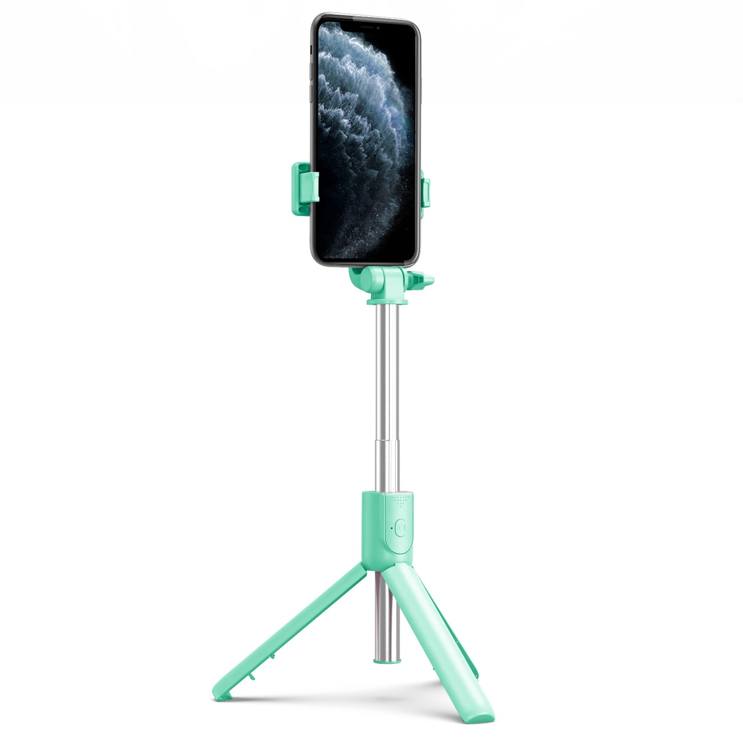 R1 Mobile Bluetooth Selfie Stick Tripod Remote Control Telescopic Rod Live Streaming Bracket - Light Green