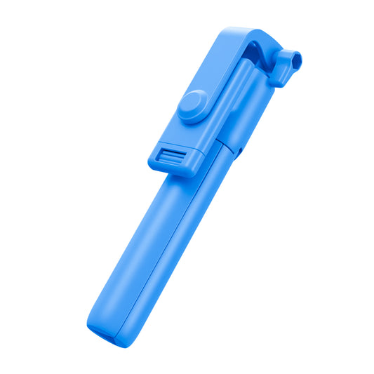 R1 Mobile Bluetooth Selfie Stick Tripod Remote Control Telescopic Rod Live Streaming Bracket - Blue