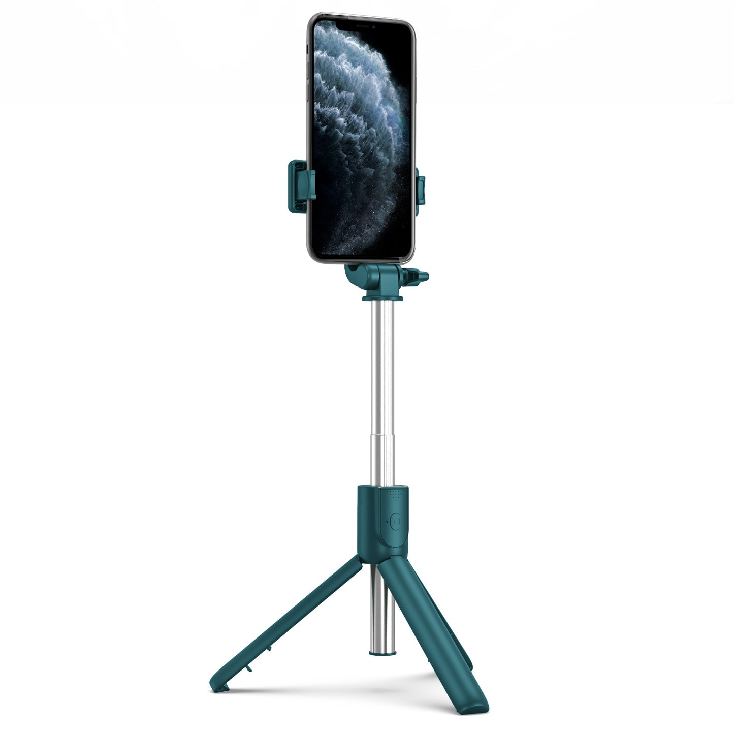 R1 Mobile Bluetooth Selfie Stick Tripod Remote Control Telescopic Rod Live Streaming Bracket - Dark Green