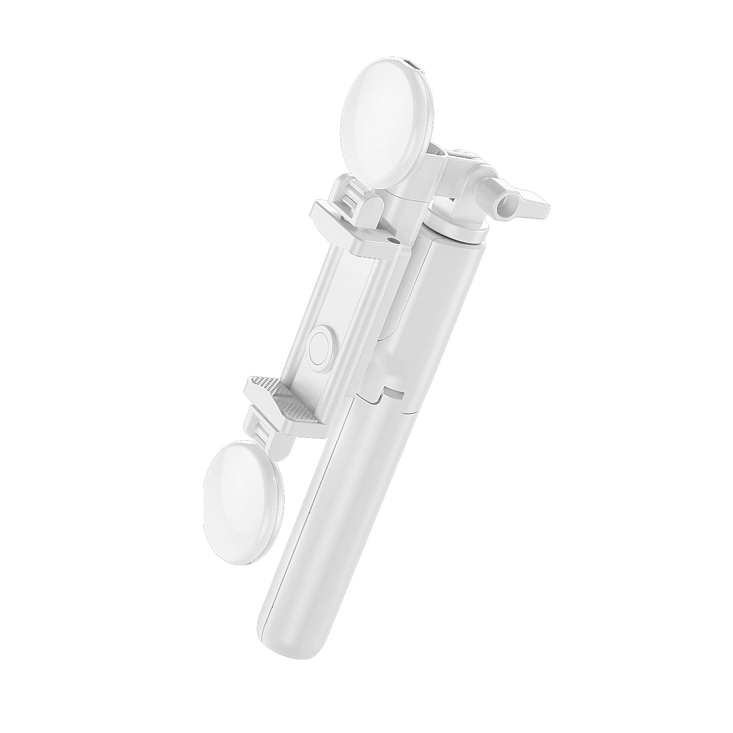 R8XPro Retractable Rod Dual--light Tripod Fill Light Selfie Stick with Bluetooth Remote Control[TikTok Version] - White