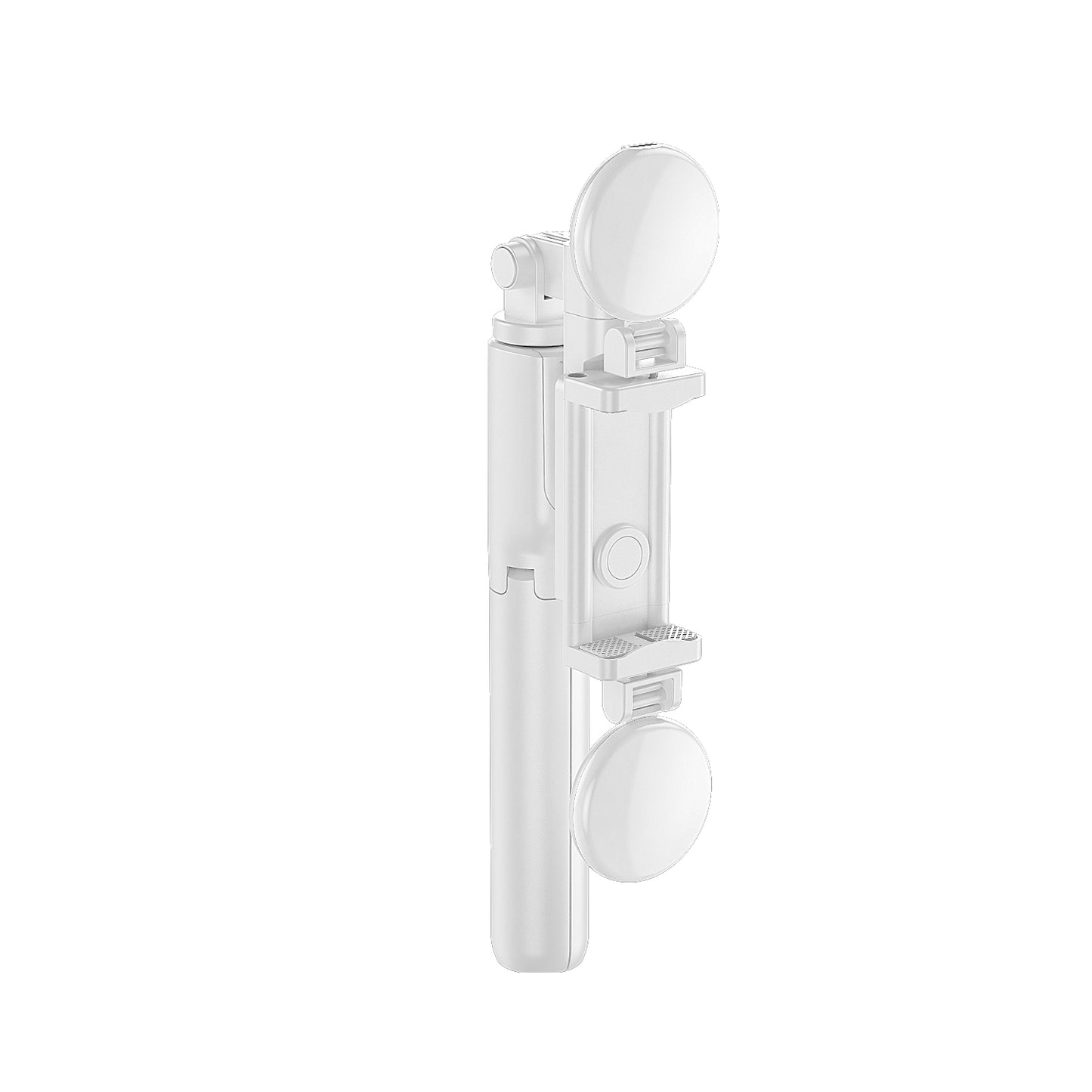 R8X Retractable Rod Dual-light Tripod Fill Light Selfie Stick with Bluetooth Remote Control[Single Button] - White