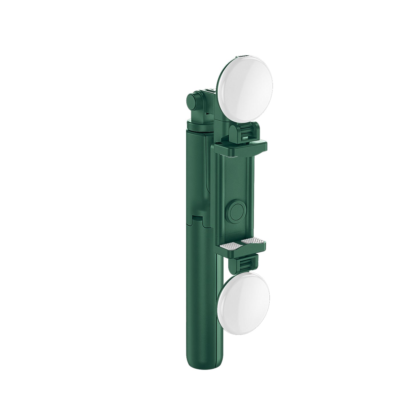 R8X Retractable Rod Dual-light Tripod Fill Light Selfie Stick with Bluetooth Remote Control[Single Button] - Dark Green