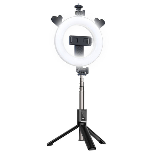 P40D 6inch Ring Light with Bluetooth Remote Control Retractable Selfie Stick Tripod - Deer Horns