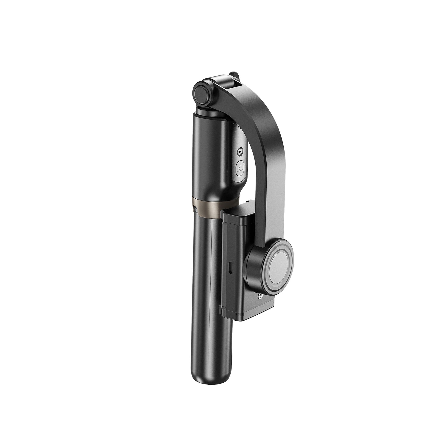 R15 Folding Anti-shake Mobile Phone Selfie Stick Stabilizer Adjustable Tripod Stand for iOS Android - Black