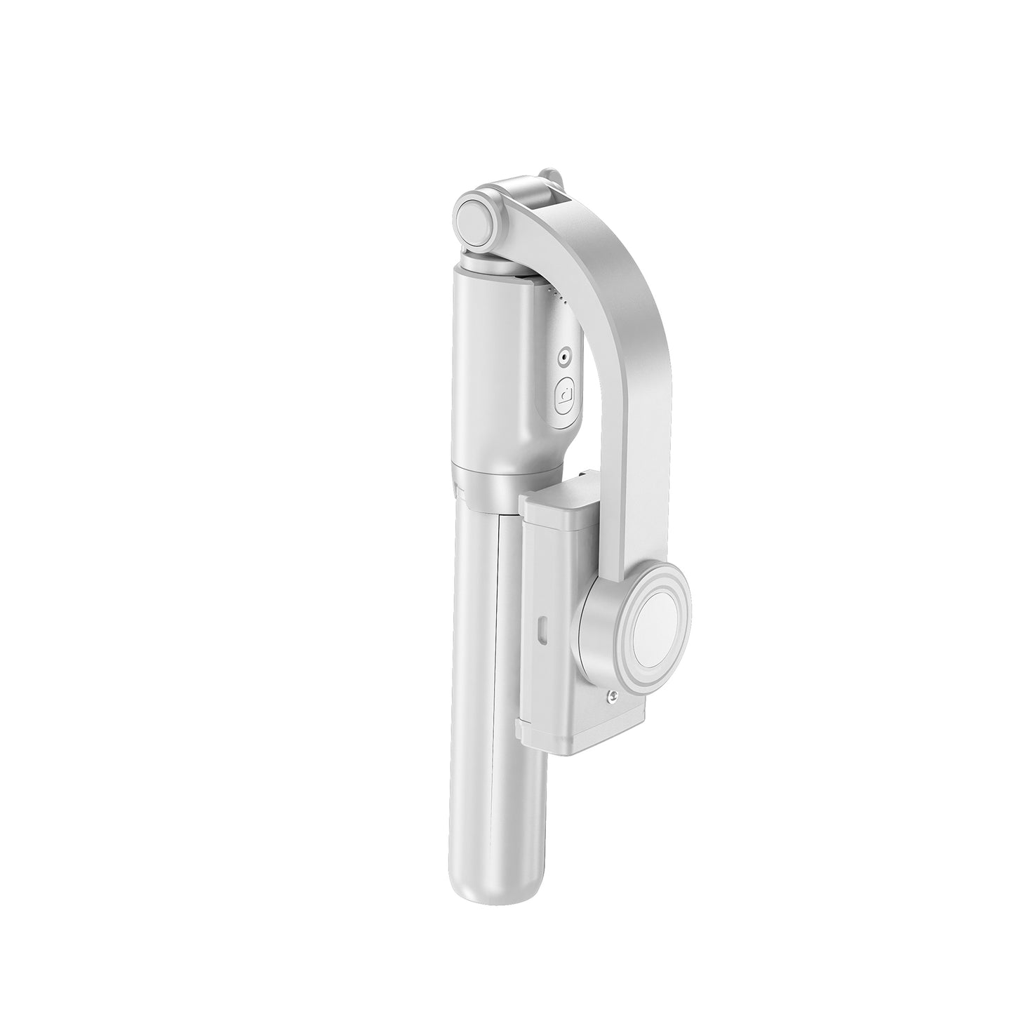 R15 Folding Anti-shake Mobile Phone Selfie Stick Stabilizer Adjustable Tripod Stand for iOS Android - White