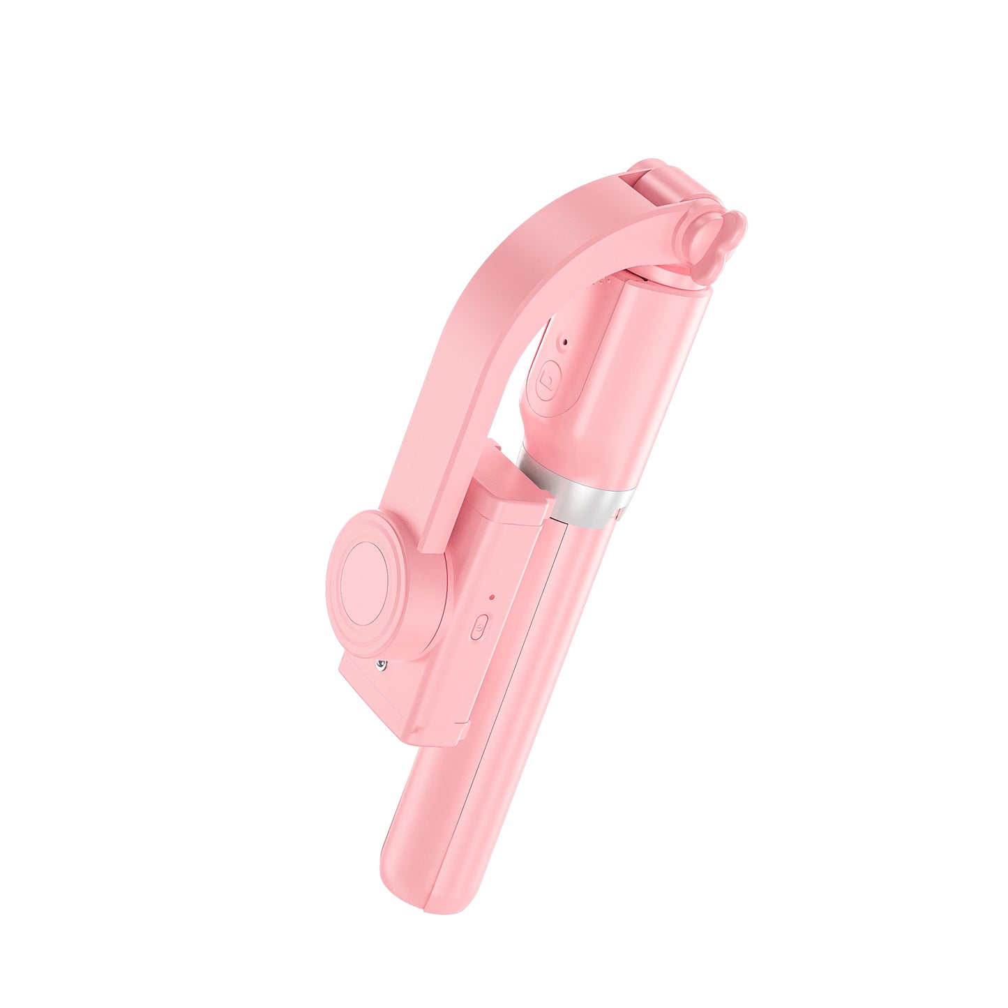 R15 Folding Anti-shake Mobile Phone Selfie Stick Stabilizer Adjustable Tripod Stand for iOS Android - Pink