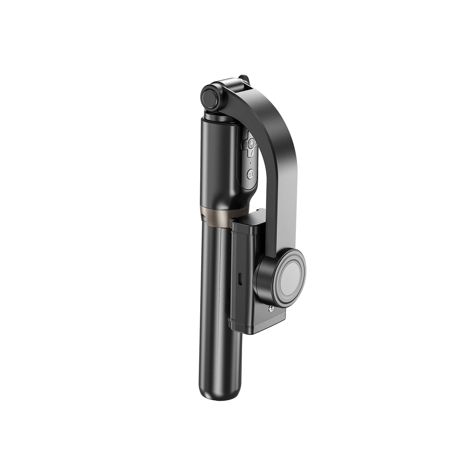 R15 PRO Telescopic Tripod Stand Folding Anti-shake Mobile Phone Selfie Stick Stabilizer for iOS Android - Black