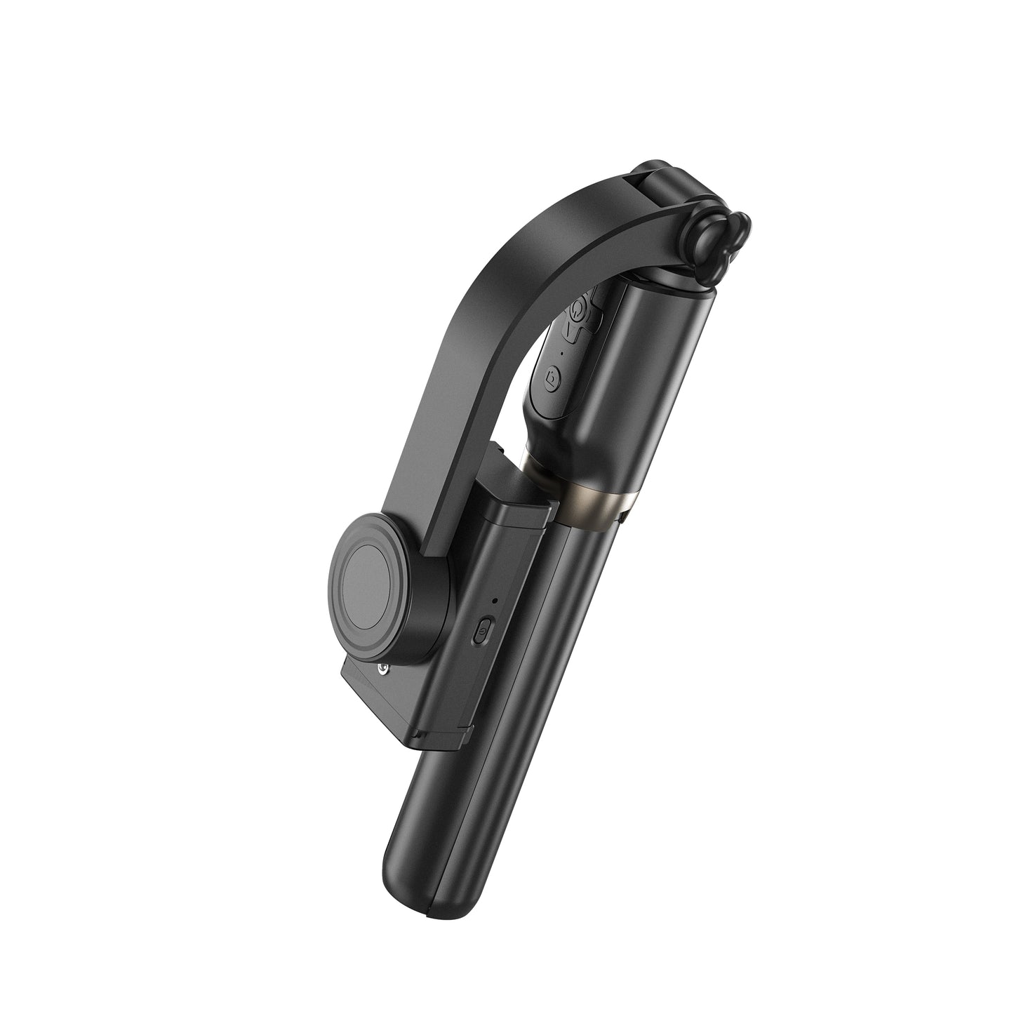 R15 PRO Telescopic Tripod Stand Folding Anti-shake Mobile Phone Selfie Stick Stabilizer for iOS Android - Black