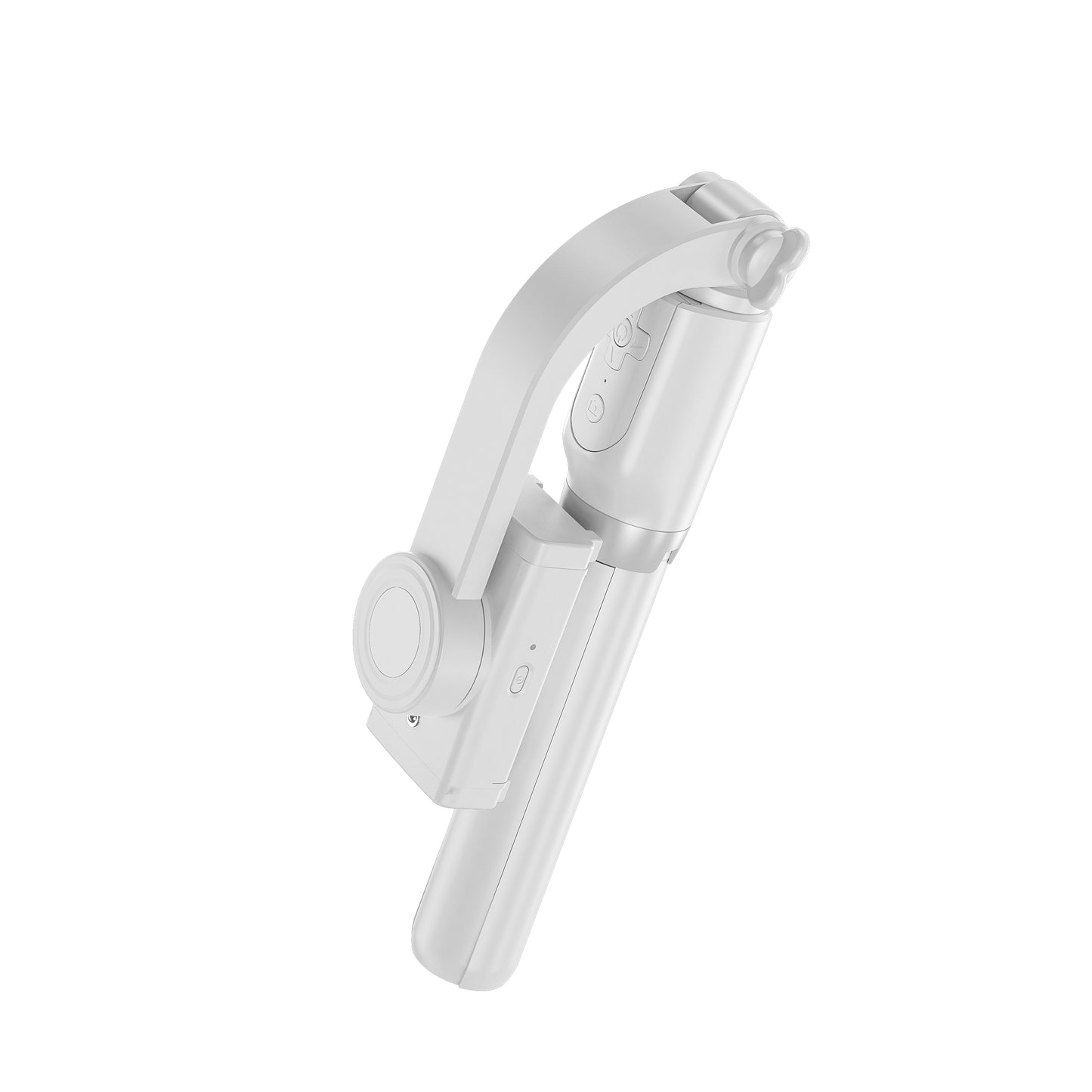 R15 PRO Telescopic Tripod Stand Folding Anti-shake Mobile Phone Selfie Stick Stabilizer for iOS Android - White