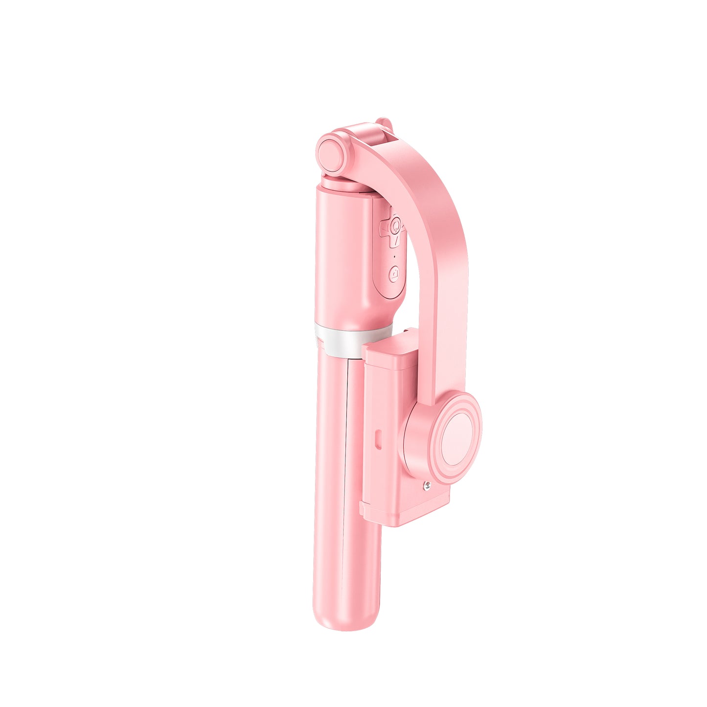 R15 PRO Telescopic Tripod Stand Folding Anti-shake Mobile Phone Selfie Stick Stabilizer for iOS Android - Pink