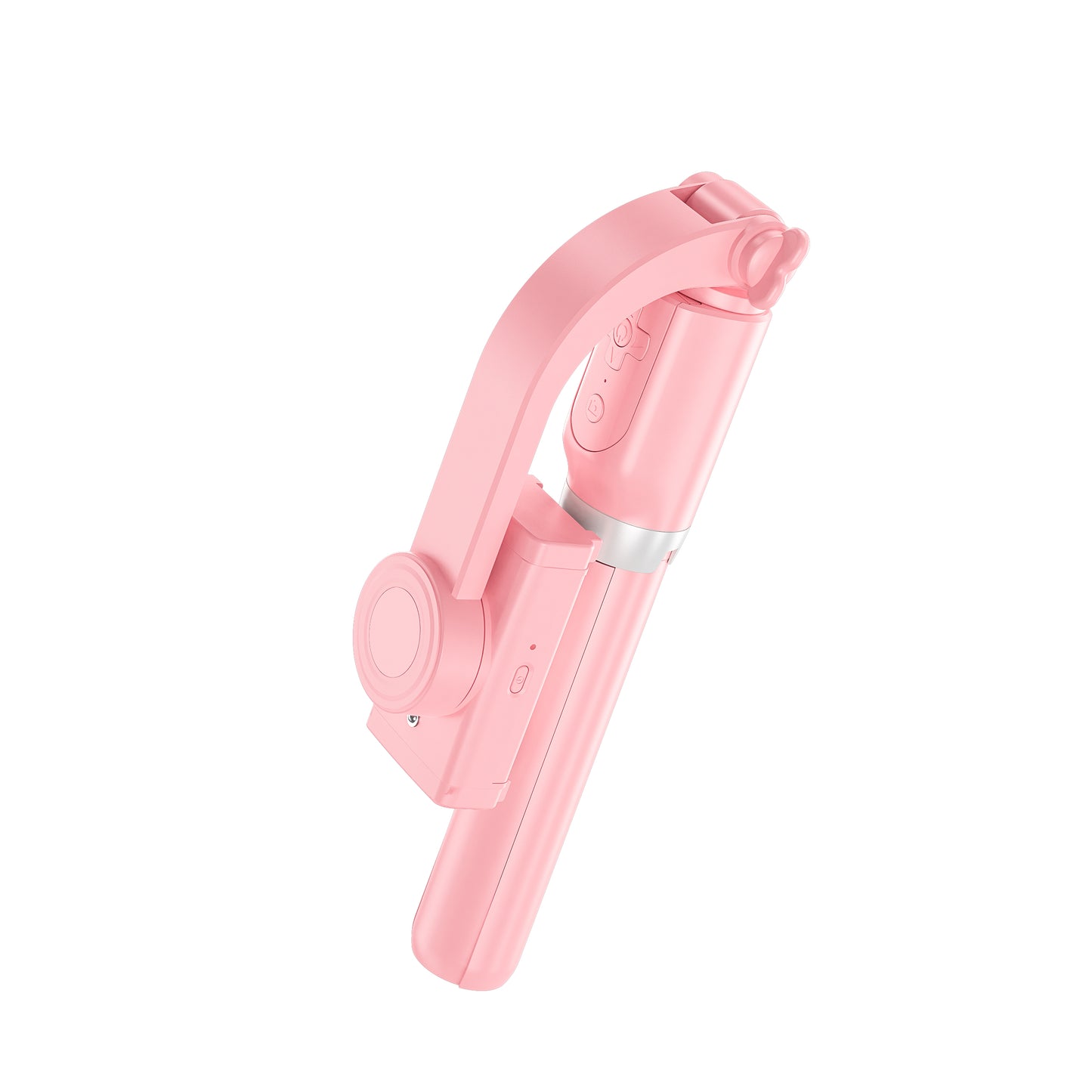 R15 PRO Telescopic Tripod Stand Folding Anti-shake Mobile Phone Selfie Stick Stabilizer for iOS Android - Pink