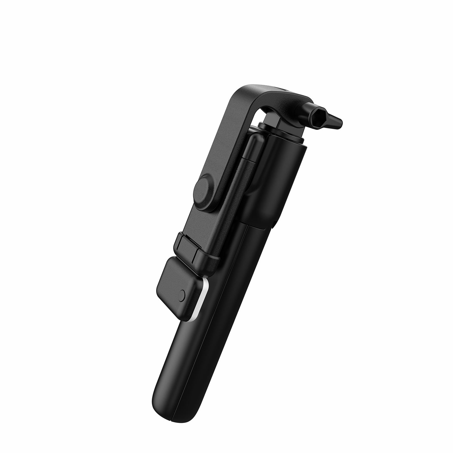 R1S Bluetooth Remote Control 360 Degree Rotation Folding Telescopic Selfie Stick Tripod with Fill Light - Black